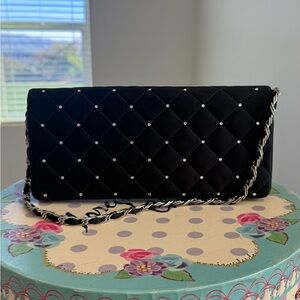 Chic Black Quilted Mini Bag with Chain Strap